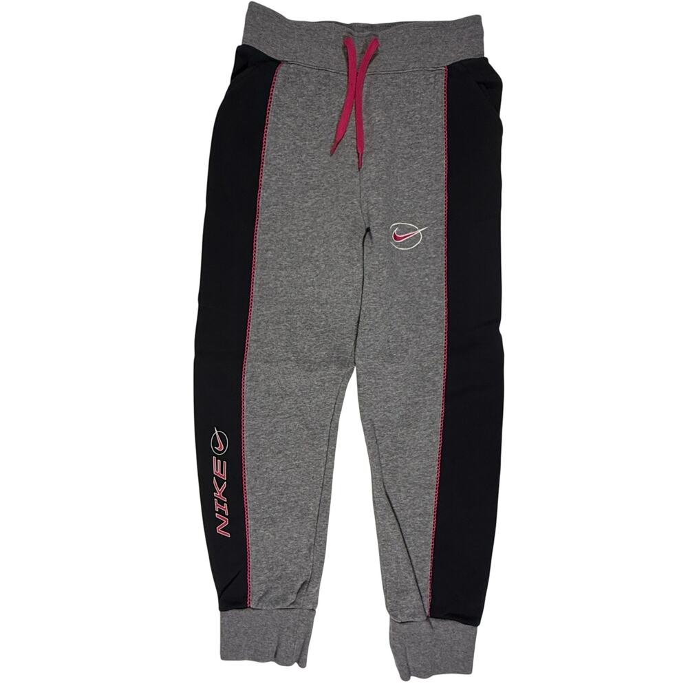 Nike Sportswear Girls Medium Joggers Sweatpants Gray Pink DM8388-091